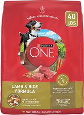 Purina ONE Natural Smart Blend Lamb & Rice Formula Dry Dog Food 40lb Free Ship 1.20 per pound