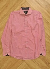 Mauro Puccini Pink Checked Mens Long Sleeve Shirt Size Uk Large