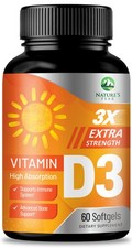 Vitamin D-3 5000 IU 125 mcg Per Serving Softgels - 60 Count Pack of 1