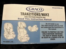Graco Booster Seat Instruction Manual User Guide PD316986E