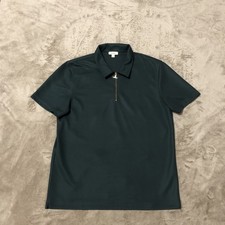 Reiss Men’s Half Zip Slim Fit Polo Shirt Size Large Very Good Condition 