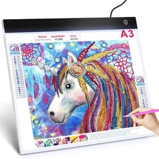 Premium A3 LED Light Pad for Diamond Art, Sketching, Painting - Adjustable