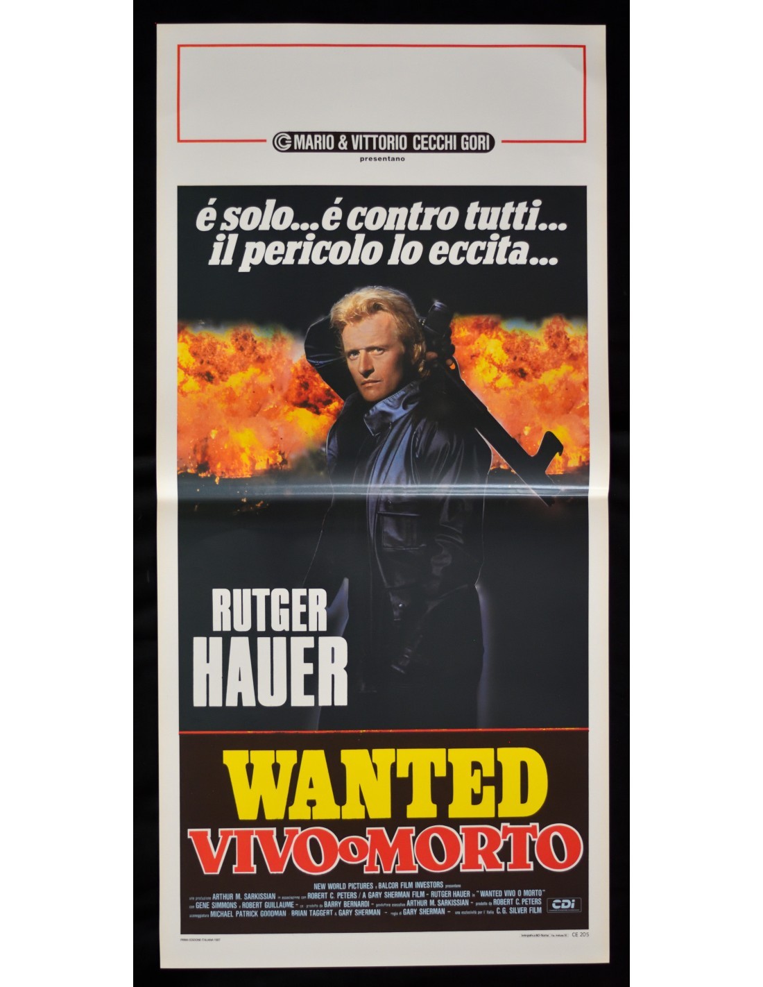 Locandina originale film Wanted vivo o morto (1987) - Regia di Gary Sherman
