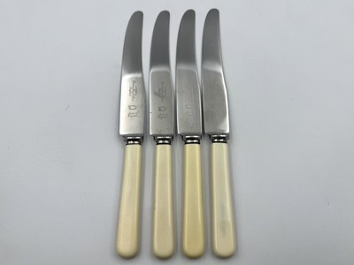 4 Thomas Ward & Sons Wardonia Sheffield Vintage Kunstknochen Messer Besteck Set 24 cm