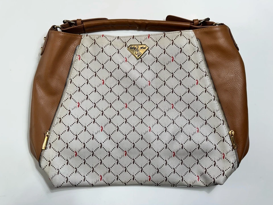 Vintage Y2K Leather Brown Multicolor Baby Phat Shoulder Purse Bag Cat - Image 2 of 4