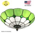 12 inch Vintage Tiffany Style Glass Flush Mount Ceiling Lighting Fixtures Retro