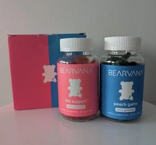 BEARVANA Gummies Top Support & Peach Gains 60 Gummies Each Combo 2 Pack NEW!