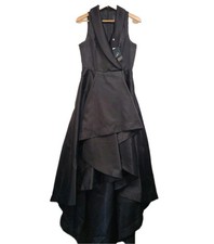 New Adrianna Papell High Low Black Gown Size 6 --New With Tags! 