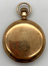 1897 Elgin Pocket Watch 6s Hunter Case Gold Filled Crescent/ Runs, Needs Service