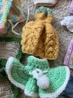 Handmade Knitted Sewn Vintage Doll 7" Dresses, Clothing Lot of 12 Various Sizes — photo 10