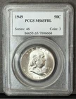 New Listing1949 P ** Franklin Half Dollar ** PCGS MS 65 FBL ** BRIGHT ** GEM *