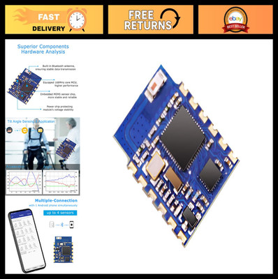 High-Precision 9-Axis Gyroscope & Inclinometer Sensor, Bluetooth 5.0, Low-Power