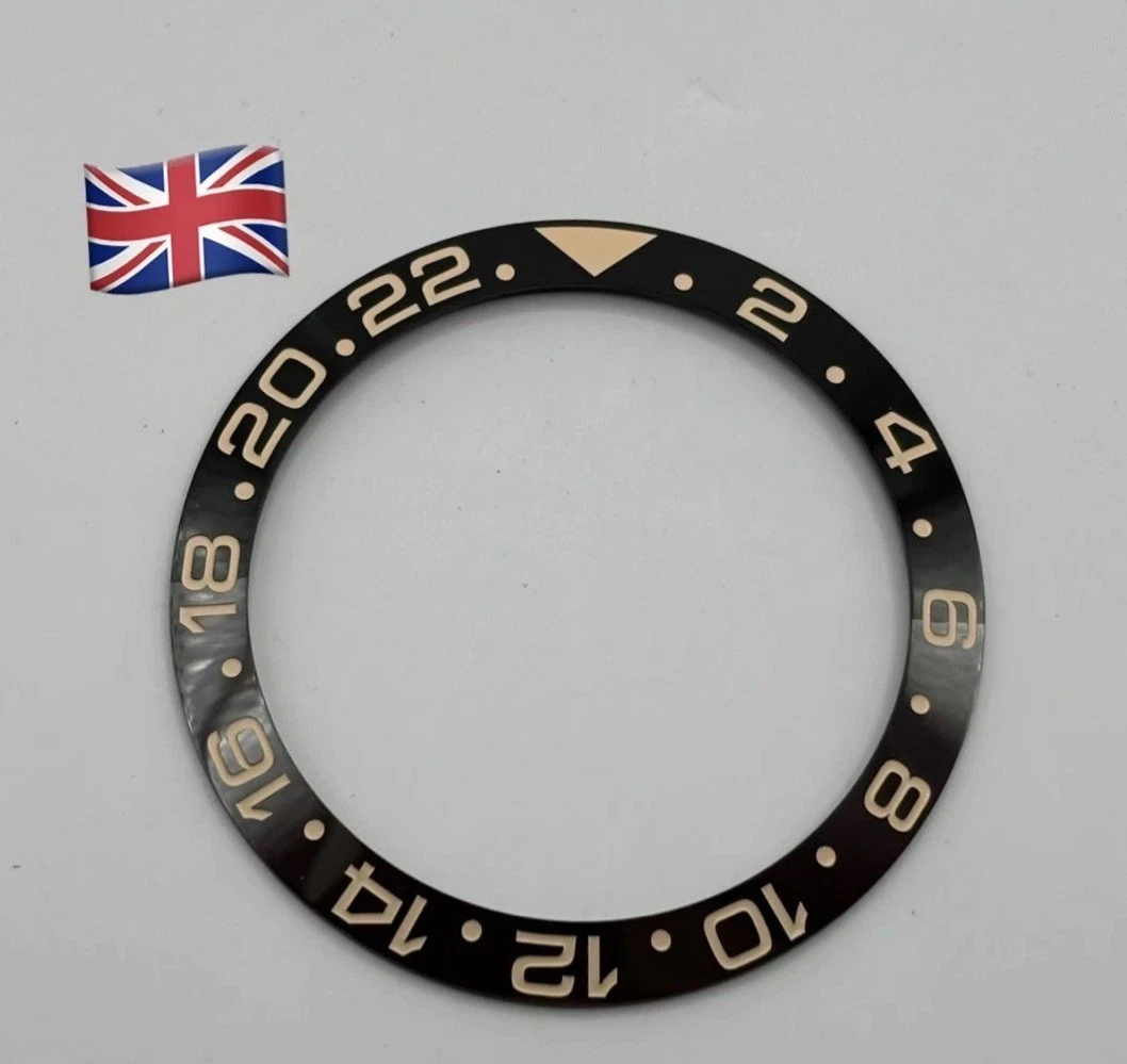 BAOK Lunetta per Orologio, Accessorio di Ricambio per Lunetta per Orologio Inserto in Ceramica Morbida e Liscia Alla Moda per Orologiaio per Negozio di Orologi (Carattere bianco con BAOK Lunetta per Orologio, Accessorio di Ricambio per Lunetta per Orologio Inserto in Ceramica Morbida e Liscia Alla Moda per Orologiaio per Negozio di Orologi (Carattere bianco con
