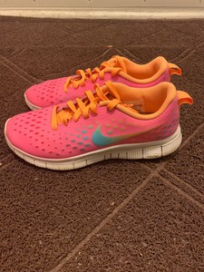 Nike Free Express Shoes Gs Size 6y Women S Size 7 5 641866 600 Pink Orange Ebay