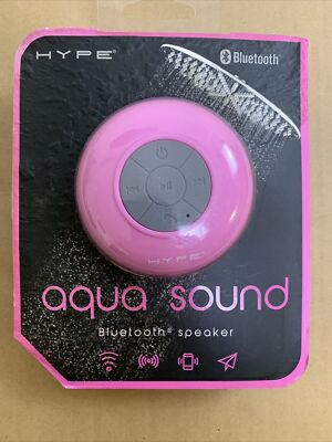 New HYPE Aqua Sound Shower Bluetooth Speaker Waterproof - Pink