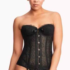 NWT Savage X Fenty Corset garter Embroidered Lace black size S 4-6
