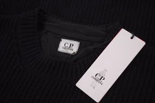 C.P. (CP) Company NWT Wool Crew Neck Sweater with Zipper Detail Size M 50 Black