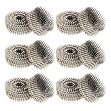 3600Pcs 15 Degree Wire Coil 1-1/2” ×.09” Ring Shank Stainless Steel Siding Nails