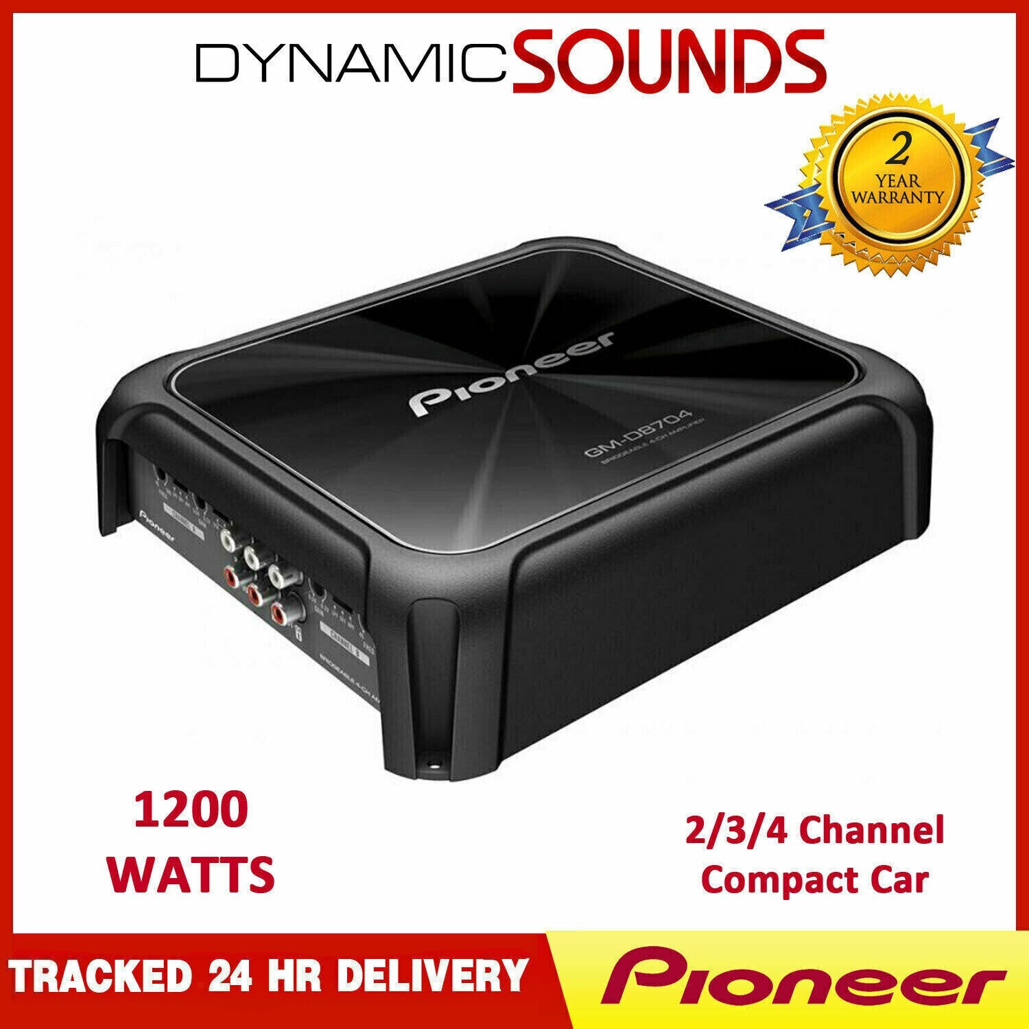 Pioneer GMD8704 4 Channel ClassD Bridgeable Car Amplifier 1200W