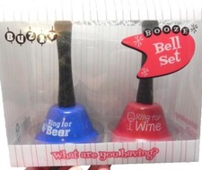 Buzzy Booze Bell Set Ring for Wine Beer NEW *box damaged*