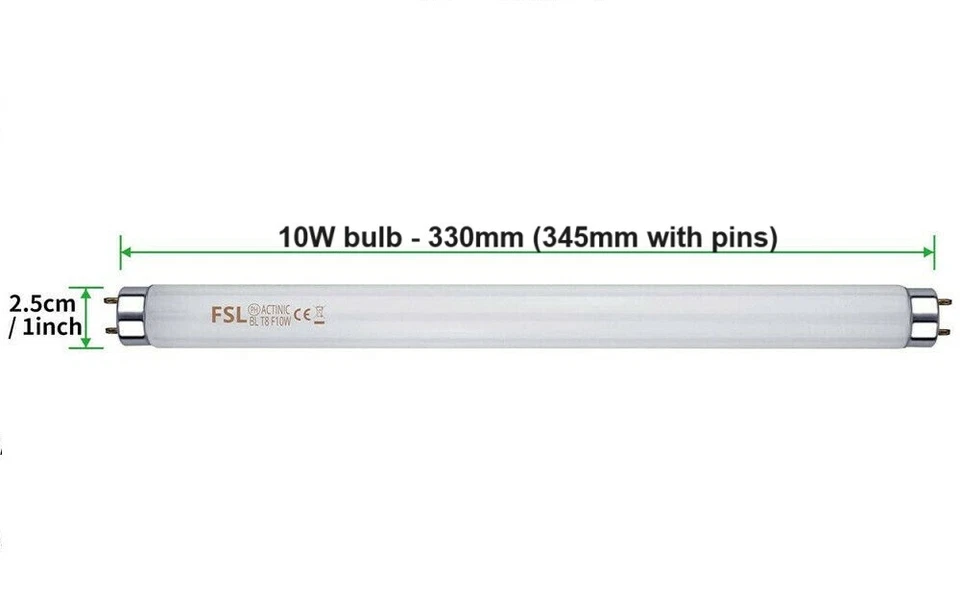 10W 15W 18W T8 Fluorescent UV Light Bulb Tube Fly Bug Zapper Insect Killer Bulbs - Image 2 of 4