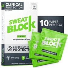 Clinical Strength DRIBOOST Antiperspirant Wipes - Treat Hyperhidrosis 10 ct.