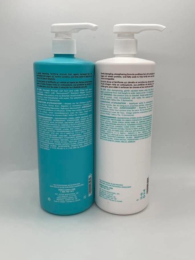 SAME DAY SHIP! Moroccanoil Moisture Repair Shampoo & Conditioner 33.8 oz - Image 2 of 2