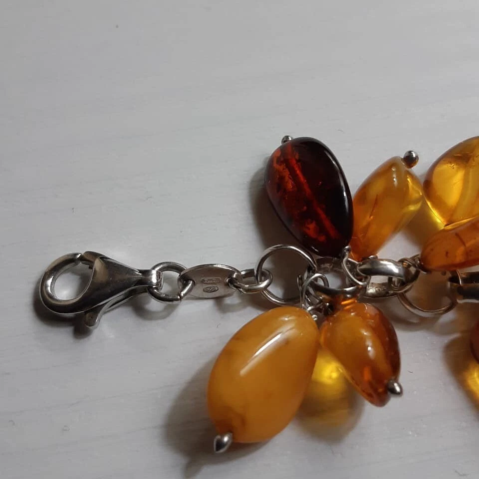 Bracciale argento 925 e ambra - Immagine 3 di 4
