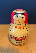 Vintage USSR Babushka Small Nesting Dolls - Set of 4,  4”