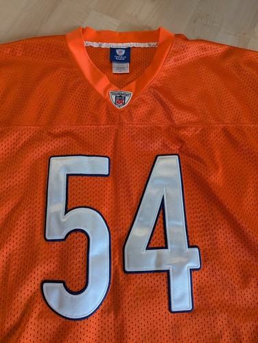 Authentic Brian Erlacker Chicago Bears Orange Stitched Jersey Size 54 - Picture 2 of 17