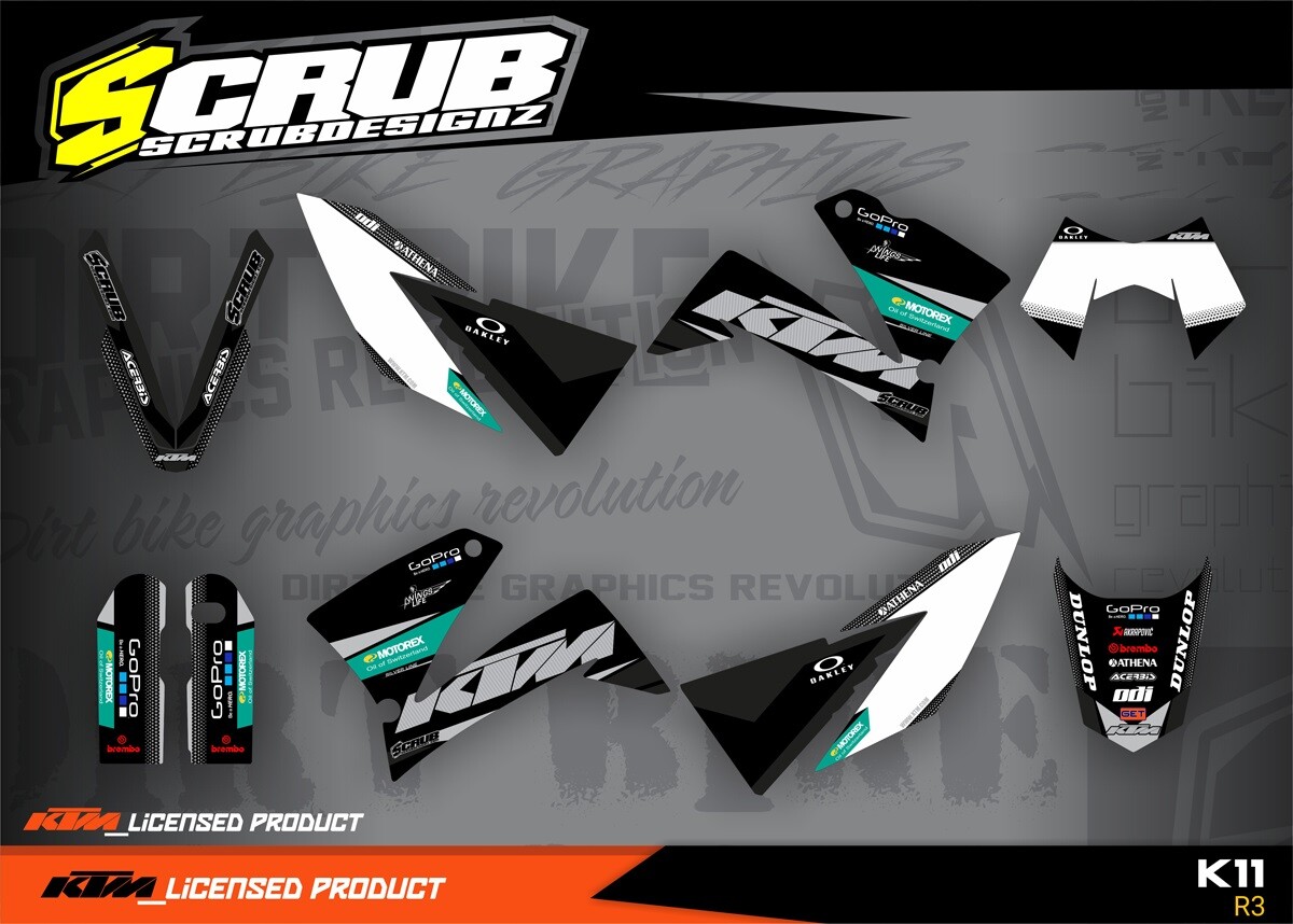 Graphics Kit KTM SMC 625 640 660 LC4 2005 2006 2007 2008 Decals