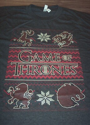 GAME OF THRONES HBO CHRISTMAS SWEATER T-Shirt BIG & TALL 3XB 3XL NEW