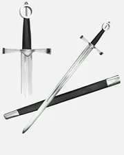 Irish Ring Hilt Celtic Medieval Crusader Knight's Sword wit Mild Steel Pommel.
