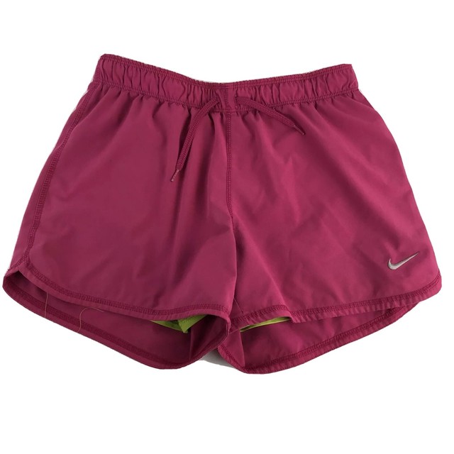 Nike Dri Fit Pink 2 In 1 Built In Compression Running Shorts 546207-622 Large M5 | eBay