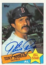 Tony Armas autographed baseball card 1985 Topps #707 All Star (Boston Red Sox)
