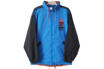 Vintage PUMA Sky Track Jacket Full Zip Size L blue 90s sport windbreaker