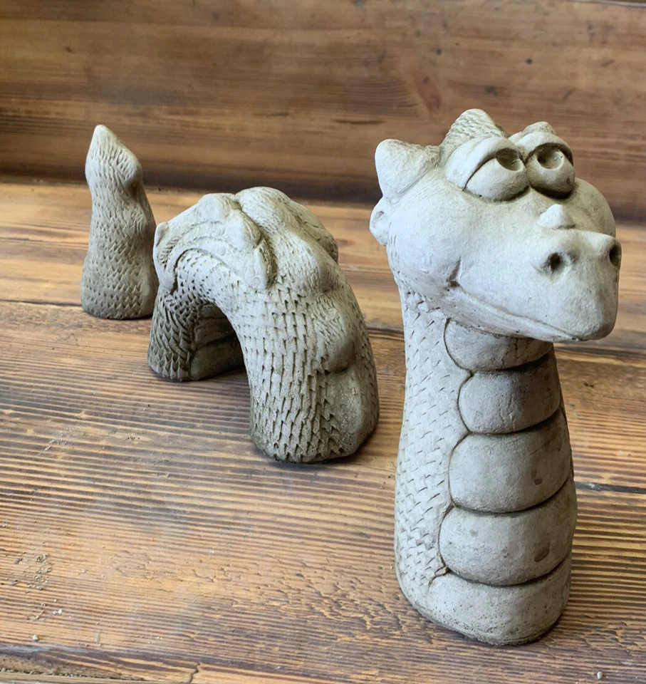 STONE GIARDINO LOCH NESS MONSTER NESSY 3 PEZZI REGALO ORNAMENTO