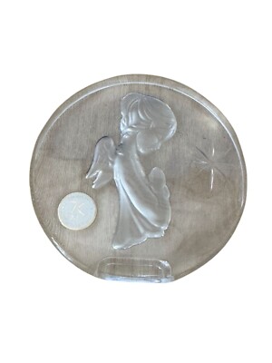 VTG Bleikristall Germany 24% Crystal Glass Praying Angel Sculpture Paperweight