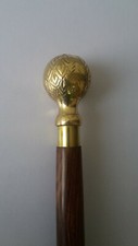 Nautical Maritime Brass Knob Head Handle 36" Handmade Wooden Walking Cane Stick