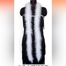 4 pack white feather string