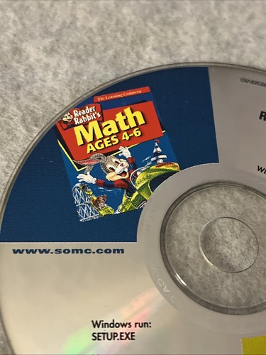 Reader Rabbit Math Ages 4-6 Award Winning the Learning Company | eBay
