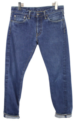 LEVI'S 511 Herrenjeans W32/L32 Selvedge Fade Effekt Slim Fit Blau Zip Fly