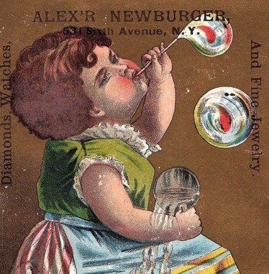 Alex'r Newburger Diamonds, Watches, & Fine Jewelery Victorian Trade Card &B