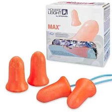 Howard Leight® MAX® Earplugs, 33 dB NRR, choice of corded or uncorded SHIPS FREE