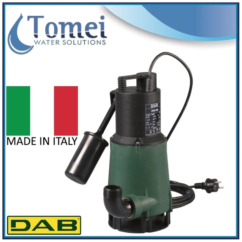 Submersible water pump for clean dirty flood garden pond DAB FEKA 600 M-A 0,55Kw