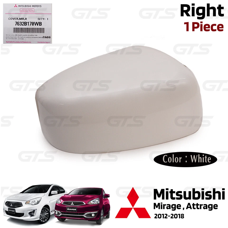 Rh Door Side Rear View-Mirror Cover Cap Fits Mitsubishi Mirage Attrage 2012 2018 - Image 4 of 4
