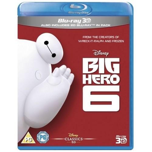 Disney Marvel Big Hero 6 Six Hiro Baymax Blu-ray DVD & Digital