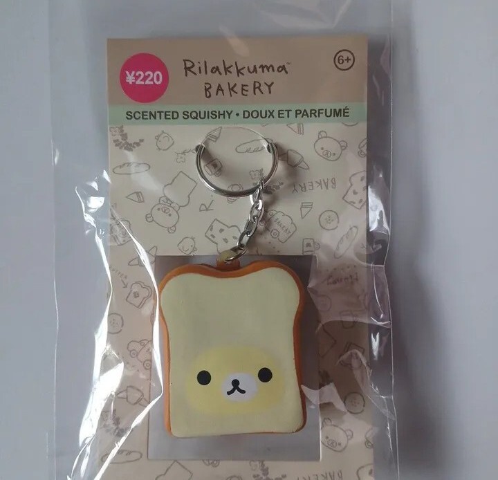 Sanx Rilakkuma Slice Of Bread 🍞 Squishy Keychain Daiso