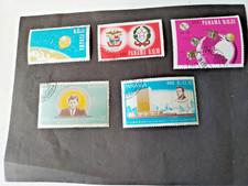 5 TIMBRES OBLITÉRÉS ÉMIS PAR LE PANAMA EN 1966 DIVERS THÈMES