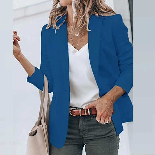 Ladies Casual Long Sleeve Cardigan Jacket Womens OL Open Front Blazer Suit S-5XL - Picture 52 of 69